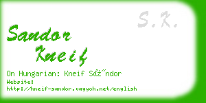 sandor kneif business card